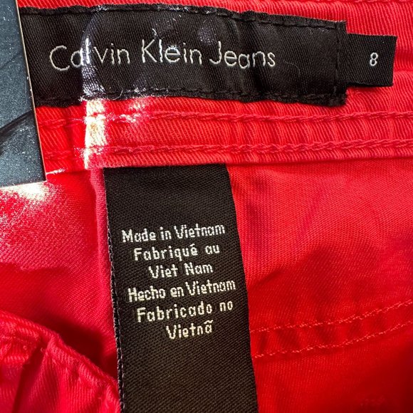 Calvin Klein Jeans Pink Power Stretch Skinny Crop Pants 8 - Picture 8 of 11